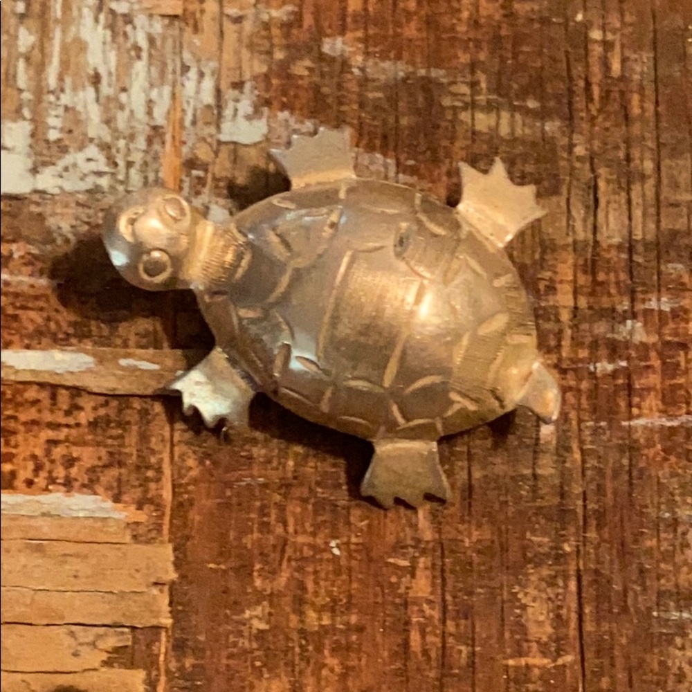 Vintage Sterling Turtle Pin
